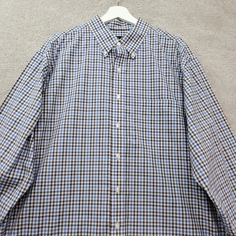 Jos. A. Bank Traveler's Collection Shirt Men XL Long Sleeve Multi Gingham Cotton